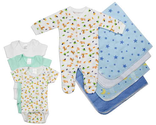 Neugeborenes Baby-Jungen 8-teiliges Erstausstattungs-Geschenkset zur Babyparty