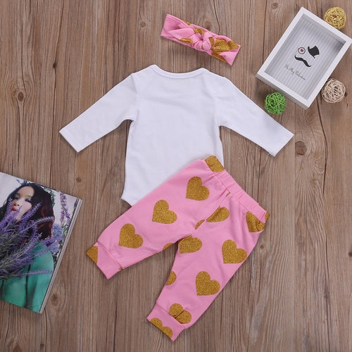 2017 3-teilige Schwestern passende Kleidung Sets Baby