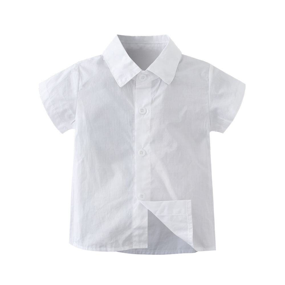 Kids' Clothing Wholesale Baby Clothes Summer Children's Short Sleeve Two-Piece Set Overalls British Gentleman Boy Summer Outfit
