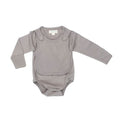 Smart Langarm Kimono Body + Lätzchen - Grau