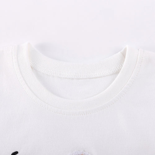 Summer Kids Outfit SetStyle Girls' Casual Cartoon Bear Clothing Set