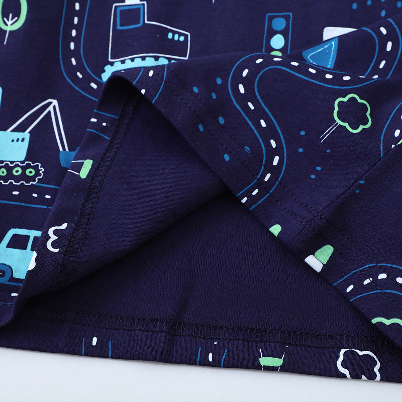 Boy's Short Sleeve T-Shirt, Kids' Casual Basic TeeSpring and Summer Clothing for Children