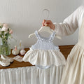 Cute Knitted Sleeveless Romper for Babies, Summer New Style, Thin and Stylish, Patchwork Design, Sweet Baby Bodysuit