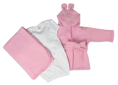 Bambini Bebé Recién Nacida Niñas Set de 3 Piezas (Vestido, Bata, Forro Polar)