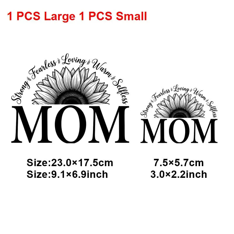 Mom Mother's Day Iron On Patches DIY Heat Transfer Decals for Clothing T-Shirts Bags  Mama Gift transfer decal painting
