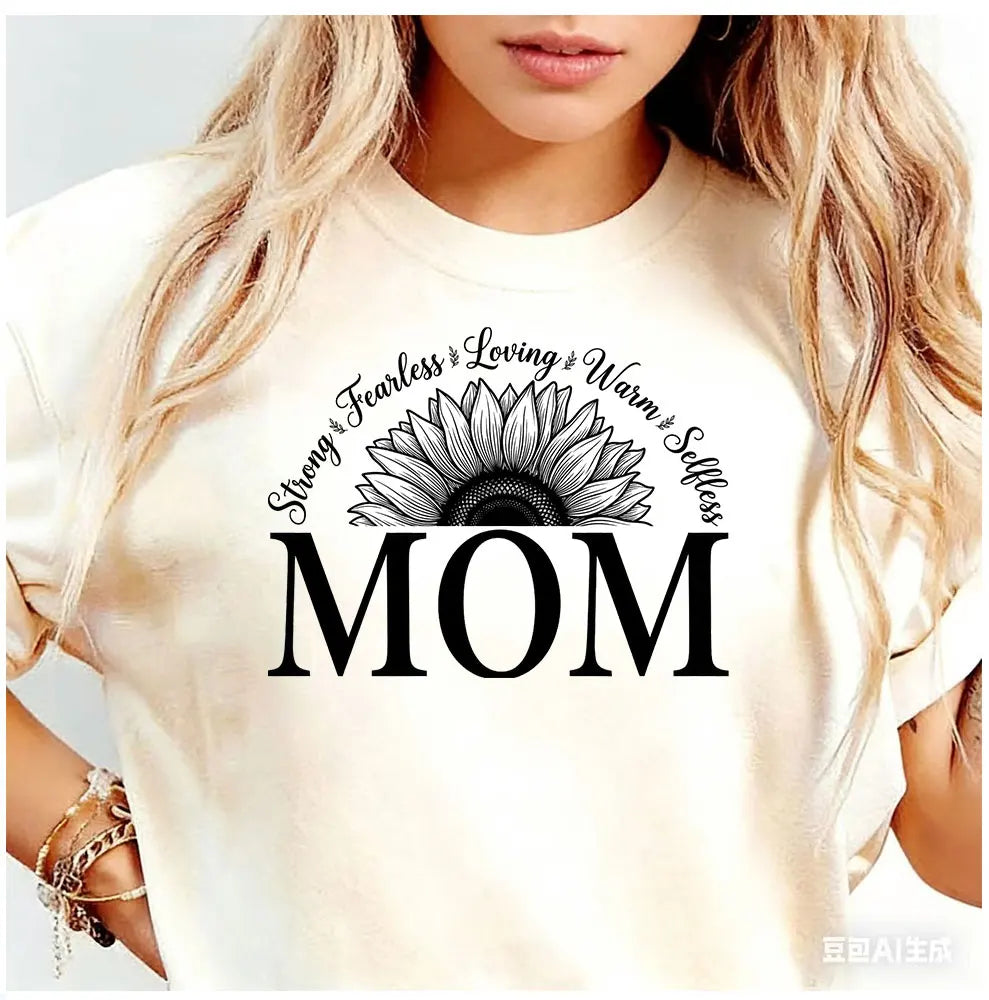 Mom Mother's Day Iron On Patches DIY Heat Transfer Decals for Clothing T-Shirts Bags  Mama Gift transfer decal painting