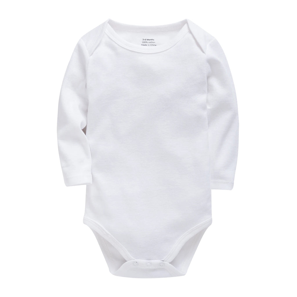1/3/4/6 Pcs KAVKAS Baby Clothing Rompers Boys 100% Cotton Plain Bodysuit Girls Blank Muslin Jumpsuit 0-24 Months