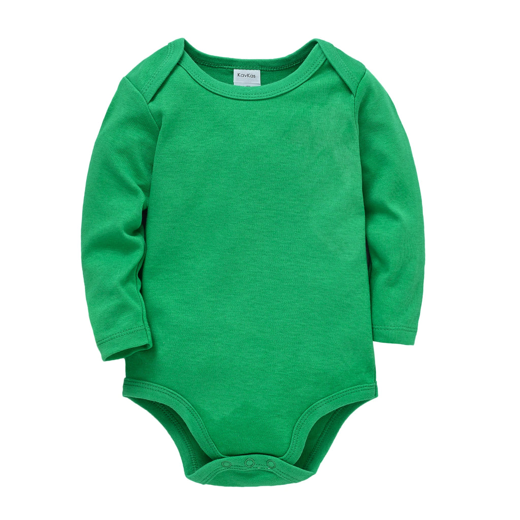 1/3/4/6 Pcs KAVKAS Baby Clothing Rompers Boys 100% Cotton Plain Bodysuit Girls Blank Muslin Jumpsuit 0-24 Months