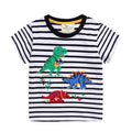 Dinosaur embroidery boys' short sleeve T-shirt, children's clothing, kids' top boys' upperwear