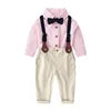 Spring Boys' Baby Clothing Sets New Model-Striped Long Sleeve Shirts and Casual Cotton Trousers