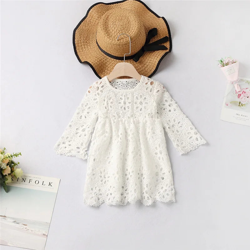 Mom and Daughter Dress Spring Fashion Mother Daughter Dresses Family Matching Cotton Outfits Girls Baby Clothing 1-9 Years Old