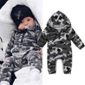 0-24M Bebé Niño Sudadera con Capucha Camuflaje Mameluco Recién Nacido Camo Manga Larga Mameluco Mono para Bebé Traje de Niños Cálido Primavera Otoño