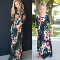 Summer Mommy and Me Family Matching Mother Daughter Flower Dresses Clothes Mom Dress Kids Child Outfits Mum Baby Girl Clothing