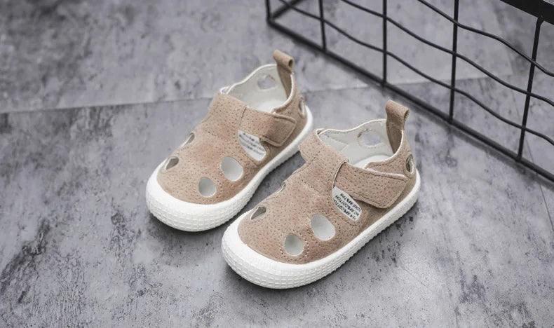Baby Boys Sandals 2024 Spring Summer Beach Shoes for Toddlers Kids Medium Children Half Sandals Hollow Breathable for Girls Soft