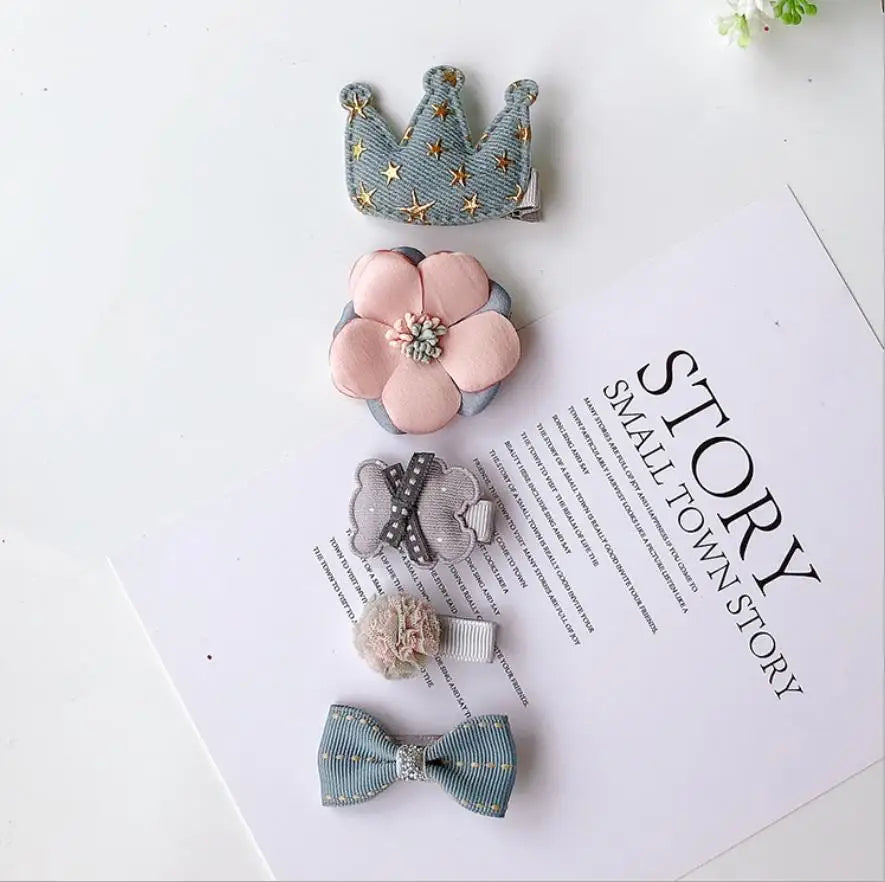 New Children Cute Cartoon Flower Hairpins Barrettes Girls Lovely Colors Hair Clips Kids Baby Sweet Hair Accessories