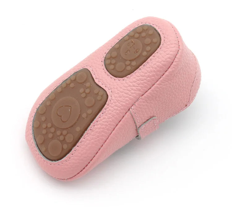 Genuine Leather first walker with T-Strap for Babies and Toddlers anti slip baby shoes for 0-24 month