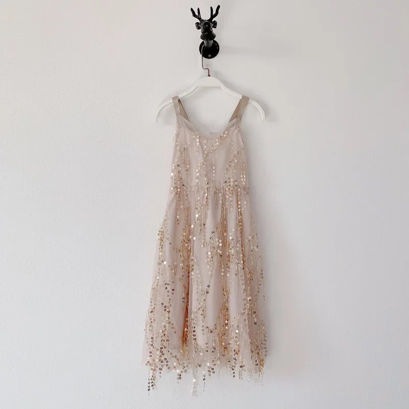 2024 Family Matching Outfits Dresses Summer Mother Daughter Dress Fashion Clothing Girl Mom Daughter Chiffon Beach Dress Clothes