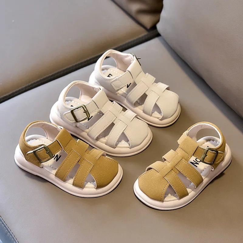 Kids Roman Sandals Summer Unisex Gladiator Style Casual Beach Shoes for Boys Girls Eco-Friendly Lightweight Outdoor Sandals