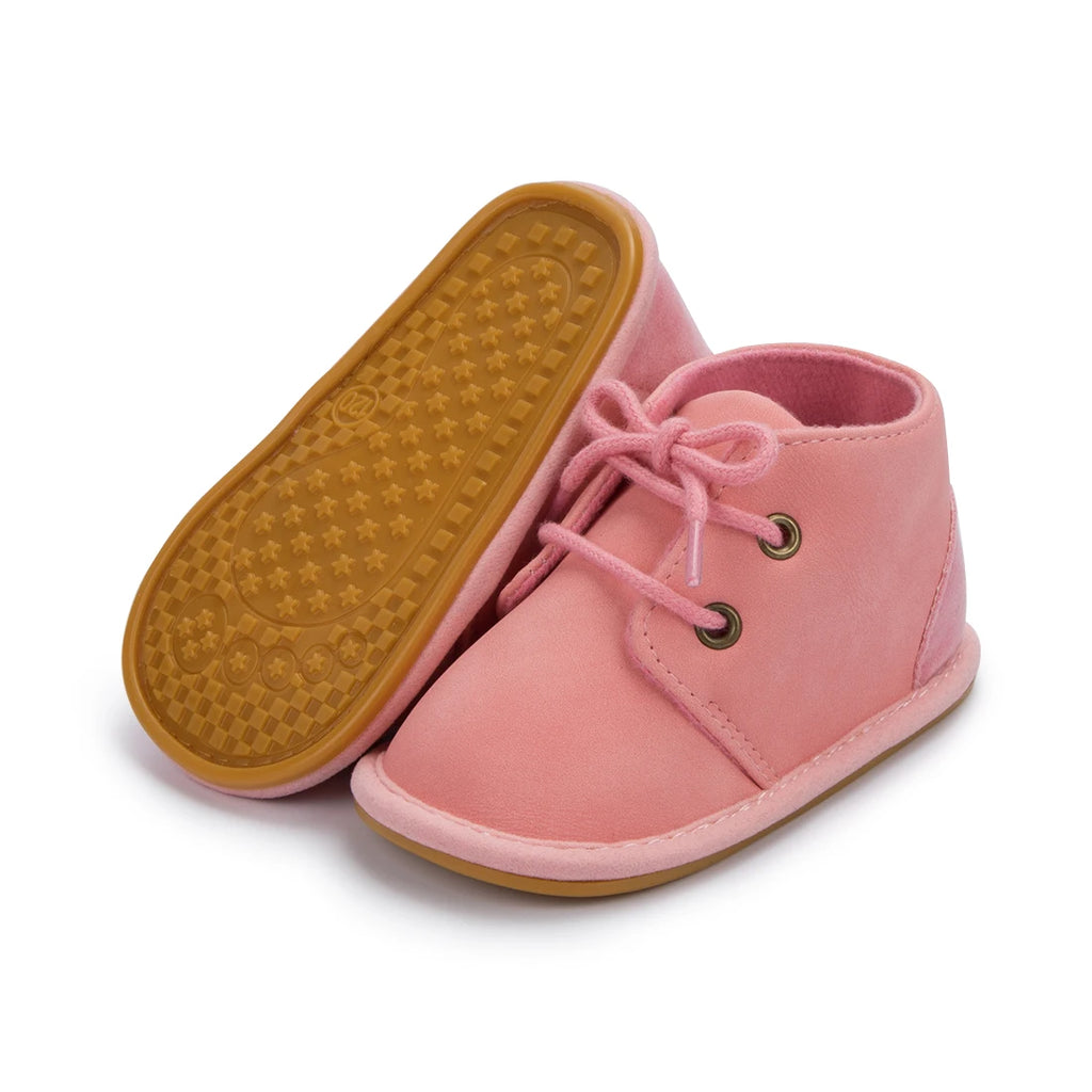 KIDSUN Zapatos de Bebé Niños Clásico Algodón Antideslizante Suela Blanda Suela de Goma Botas para Niñas Pequeñas Zapatillas de Cuna Primeros Pasos 3 Colores