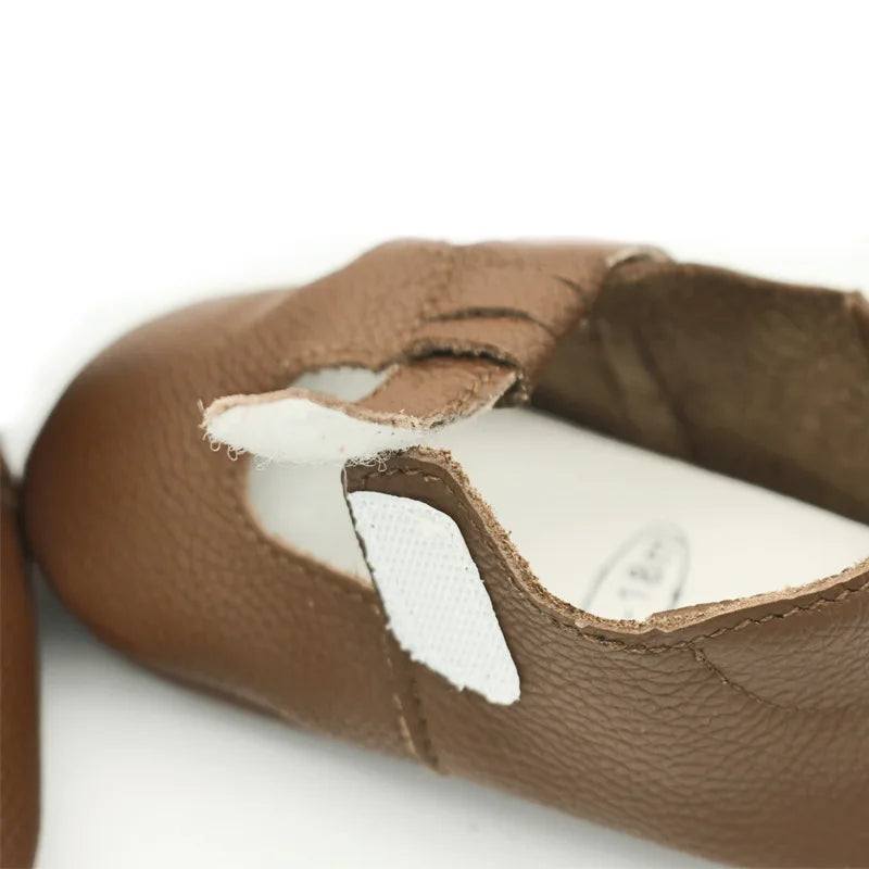 Genuine Leather first walker with T-Strap for Babies and Toddlers anti slip baby shoes for 0-24 month