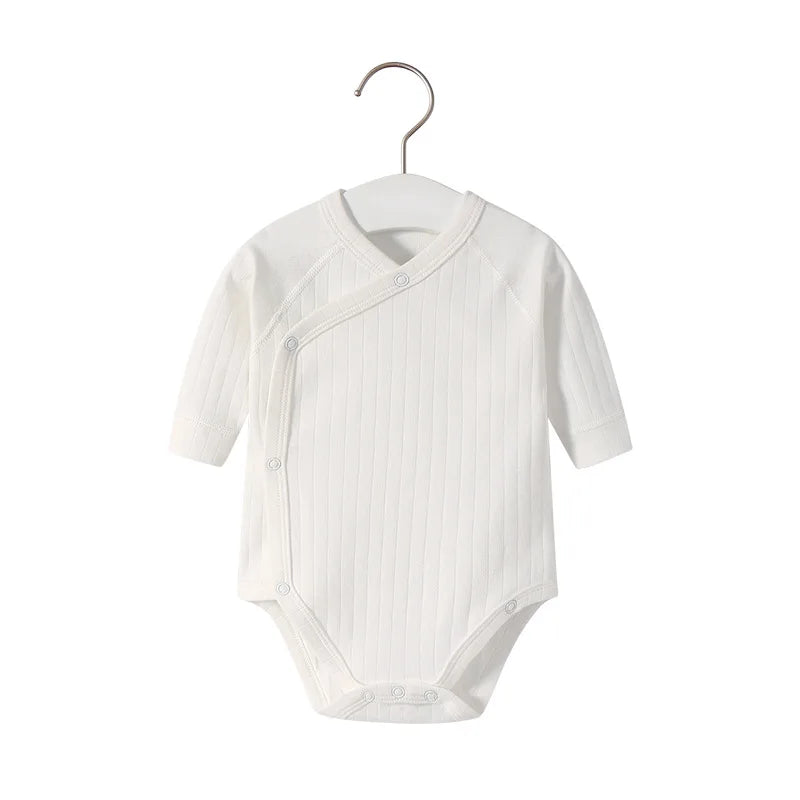 2pcs/lot Newborn Baby Clothes Rompers Cotton Infant Long Sleeves Autumn Girls Robe Solid Color Overalls Boys Ropa Bebe Clothing