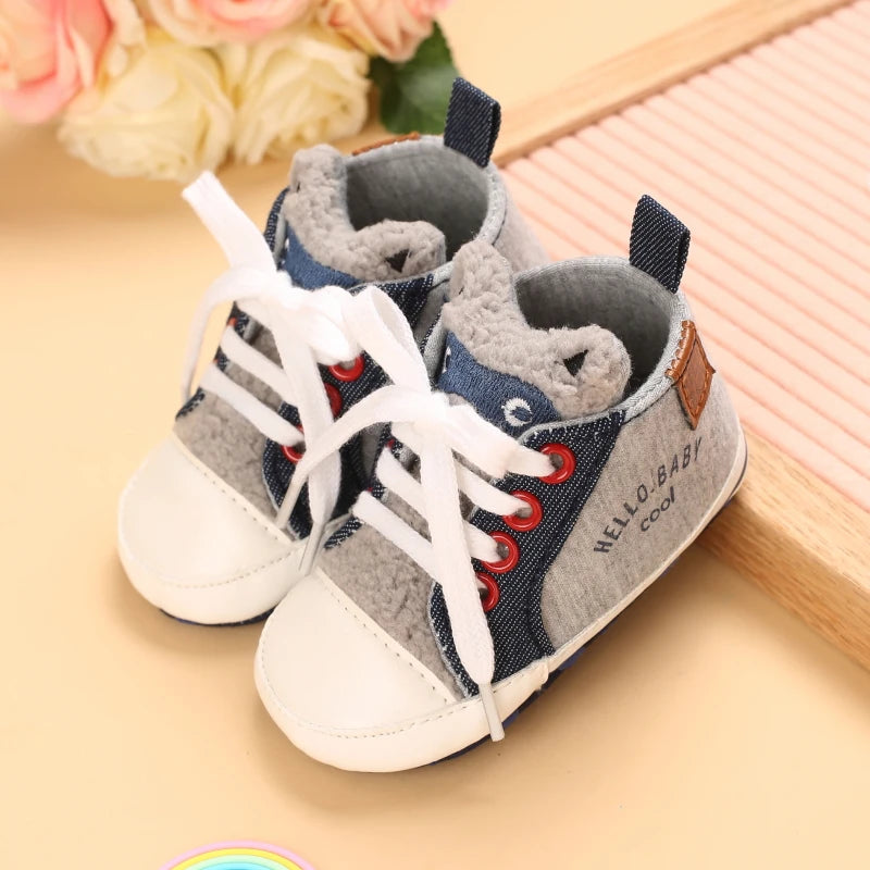 Cartoon Baby Sneakers Baby Boys Girls Canvas Shoes Non-slip Non-slip soft sole Comfortable Soft Unisex Baby Shoes 0-18M