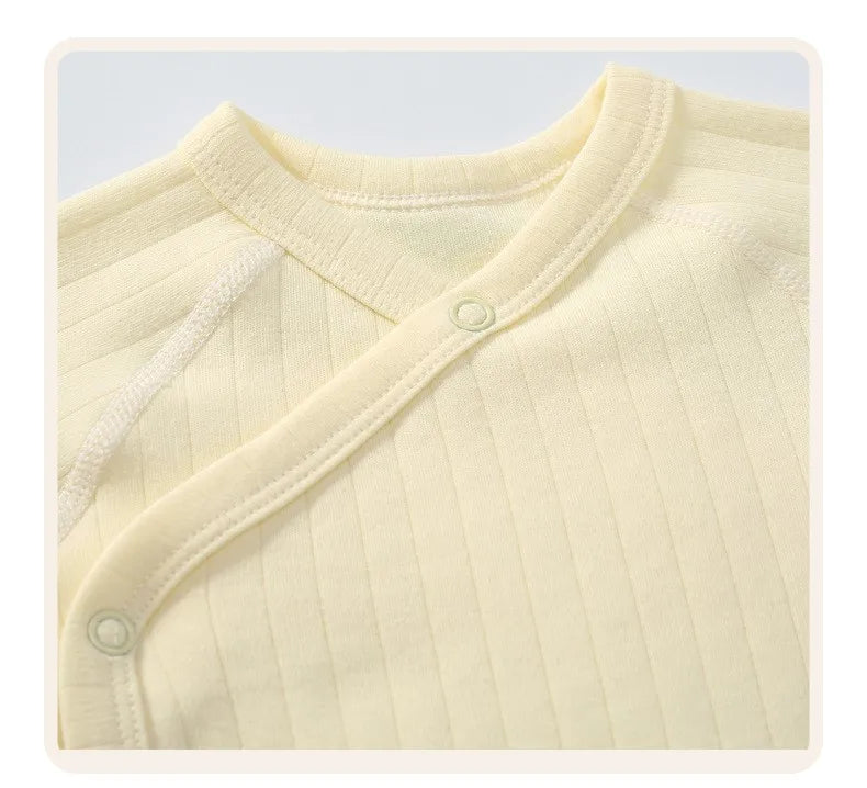 2pcs/lot Newborn Baby Clothes Rompers Cotton Infant Long Sleeves Autumn Girls Robe Solid Color Overalls Boys Ropa Bebe Clothing