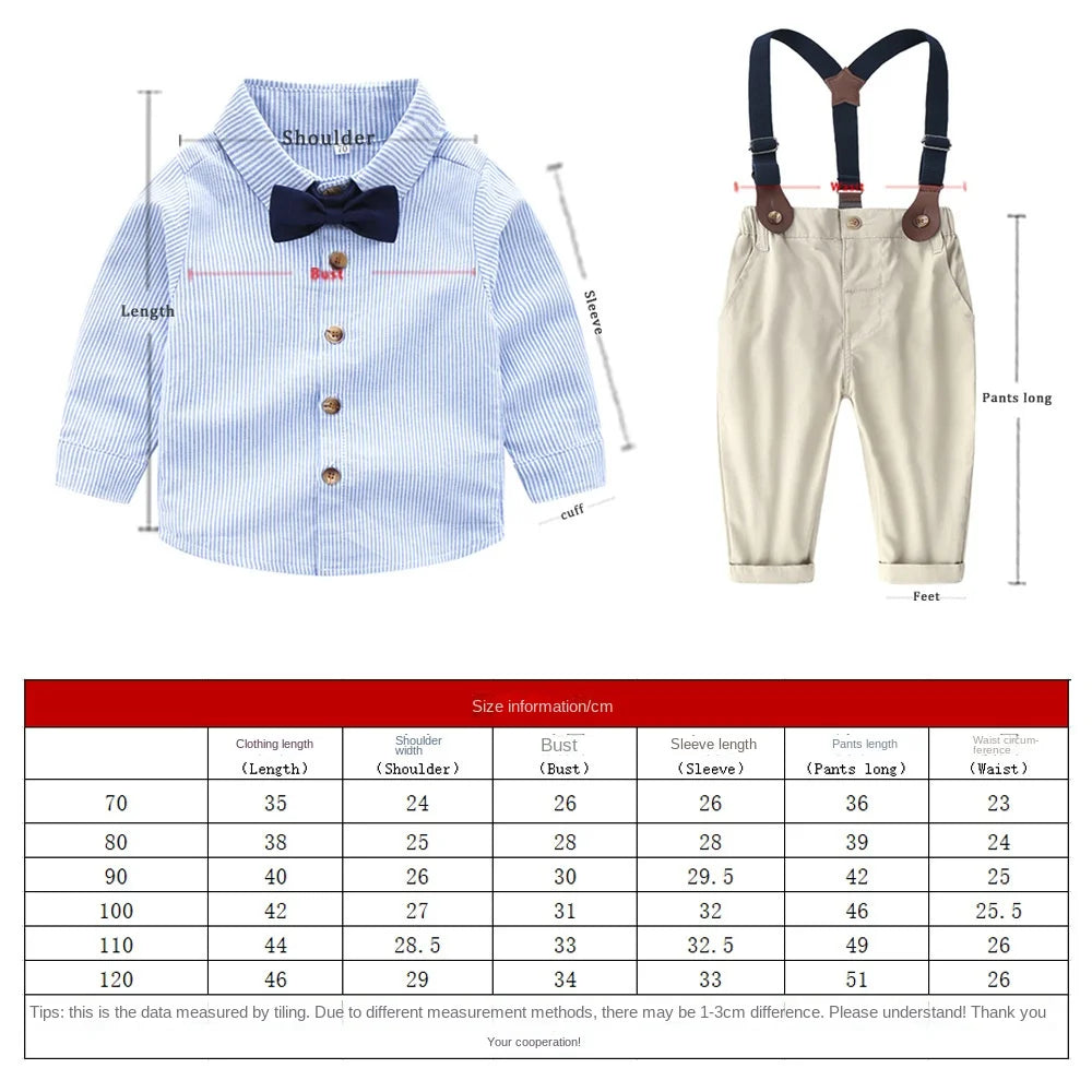 Frühlings Babykleidungssets für Jungen Neues Modell – Gestreifte Langarmshirts und lässige Baumwollhosen