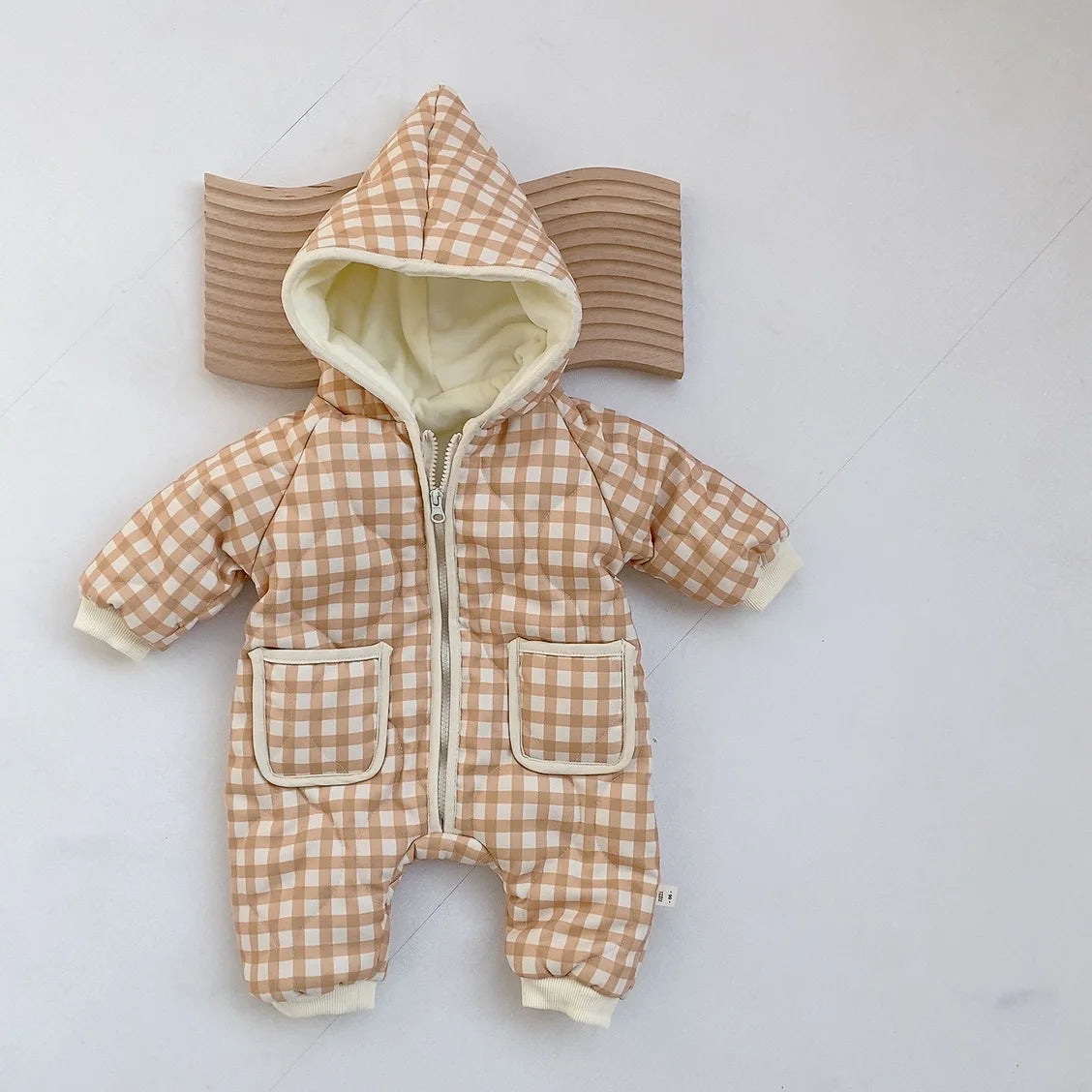 Ropa de Invierno Unisex para Bebés Recién Nacidos, Conjunto de Sudadera con Capucha y Mono con Cremallera y Estampado Floral para Niños y Niñas