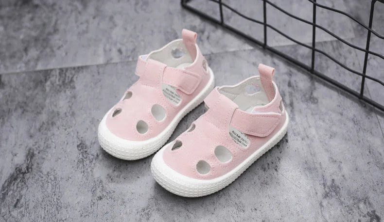 Baby Boys Sandals 2024 Spring Summer Beach Shoes for Toddlers Kids Medium Children Half Sandals Hollow Breathable for Girls Soft