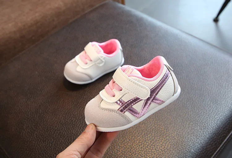 0 a 18 meses Zapatos para bebés y niñas pequeñas, zapatillas para bebés, recién nacidos, suela blanda, primeros pasos antideslizantes, moda