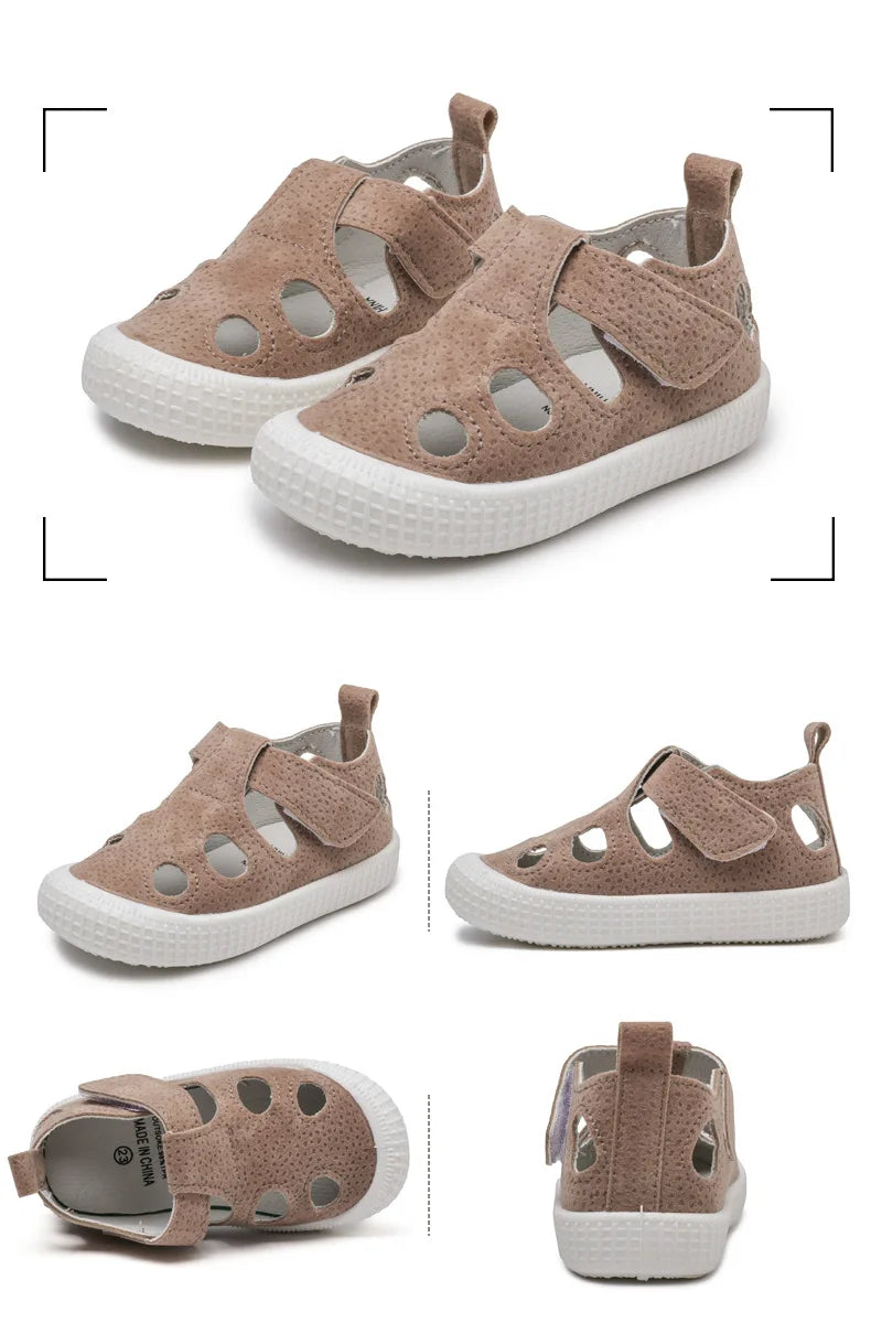 Baby Boys Sandals 2024 Spring Summer Beach Shoes for Toddlers Kids Medium Children Half Sandals Hollow Breathable for Girls Soft