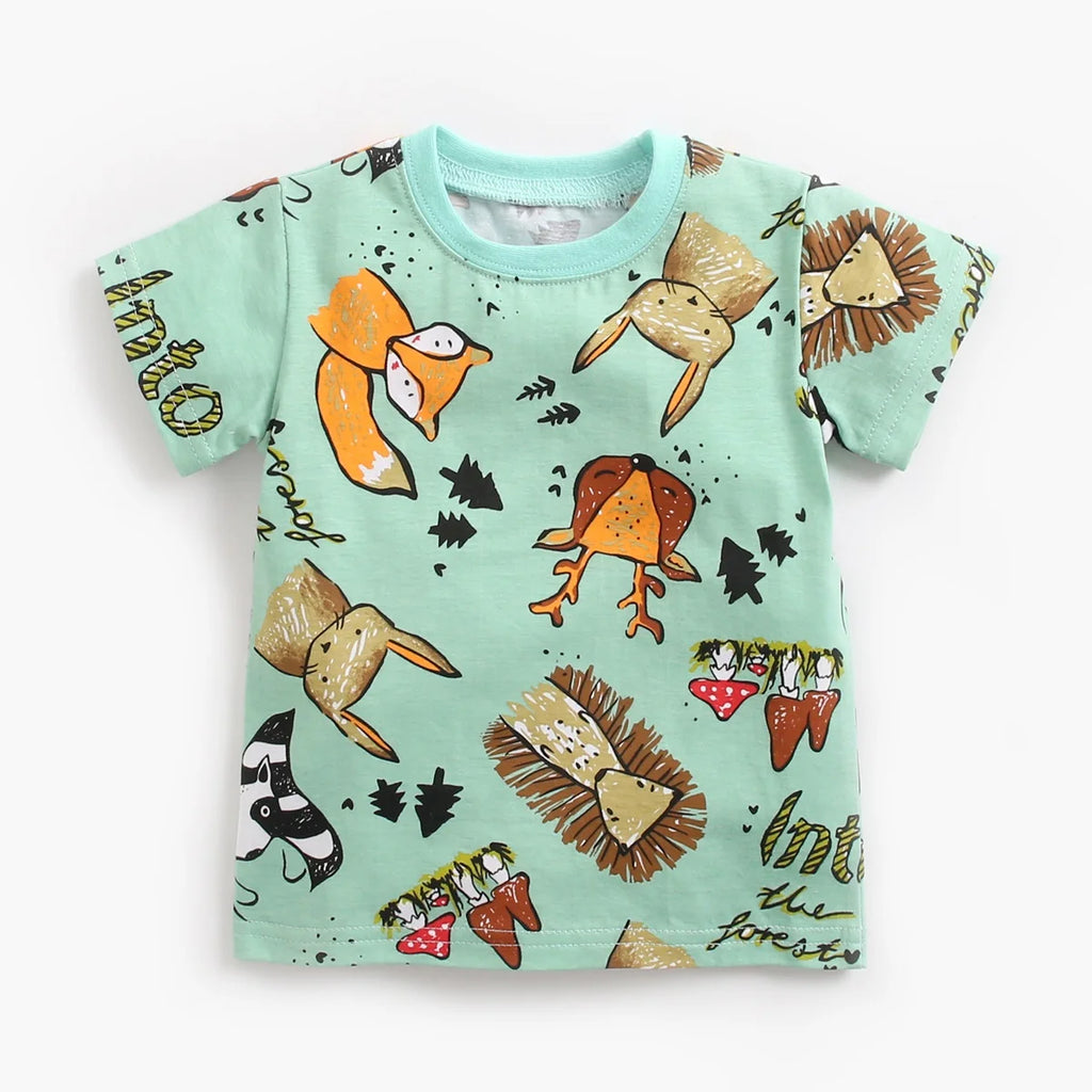 Sanlutoz Cute Infants Boys Clothing Sets Cotton Short Sleeve Baby Tops + Shorts 2Pcs Newborn Cartoon Clothes