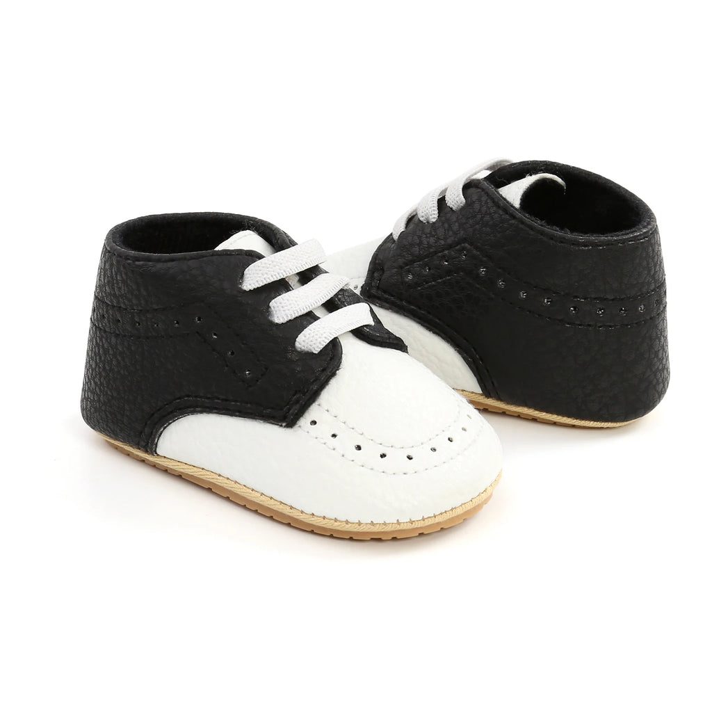New Baby Shoes Leather Dress Shoes Baby Boy Girl Shoes Rubber Sole Anti-slip Toddler First Walkers Newborn Crib Shoes Moccasins