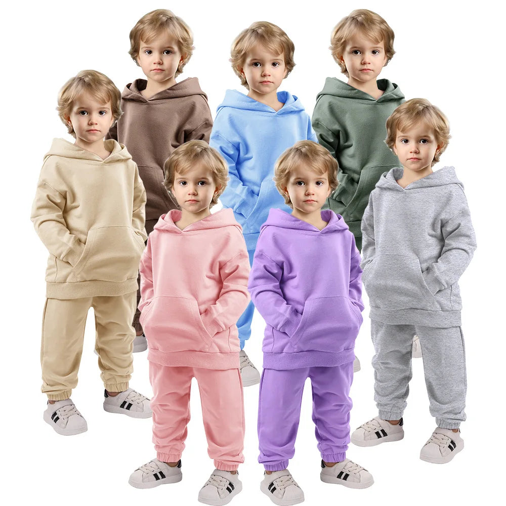 Hochwertige 2-teilige Sets Kinder Hoodies Hot Sale Babykleidung Kinder Set Großhandel Kinderkleidung Jogger Set