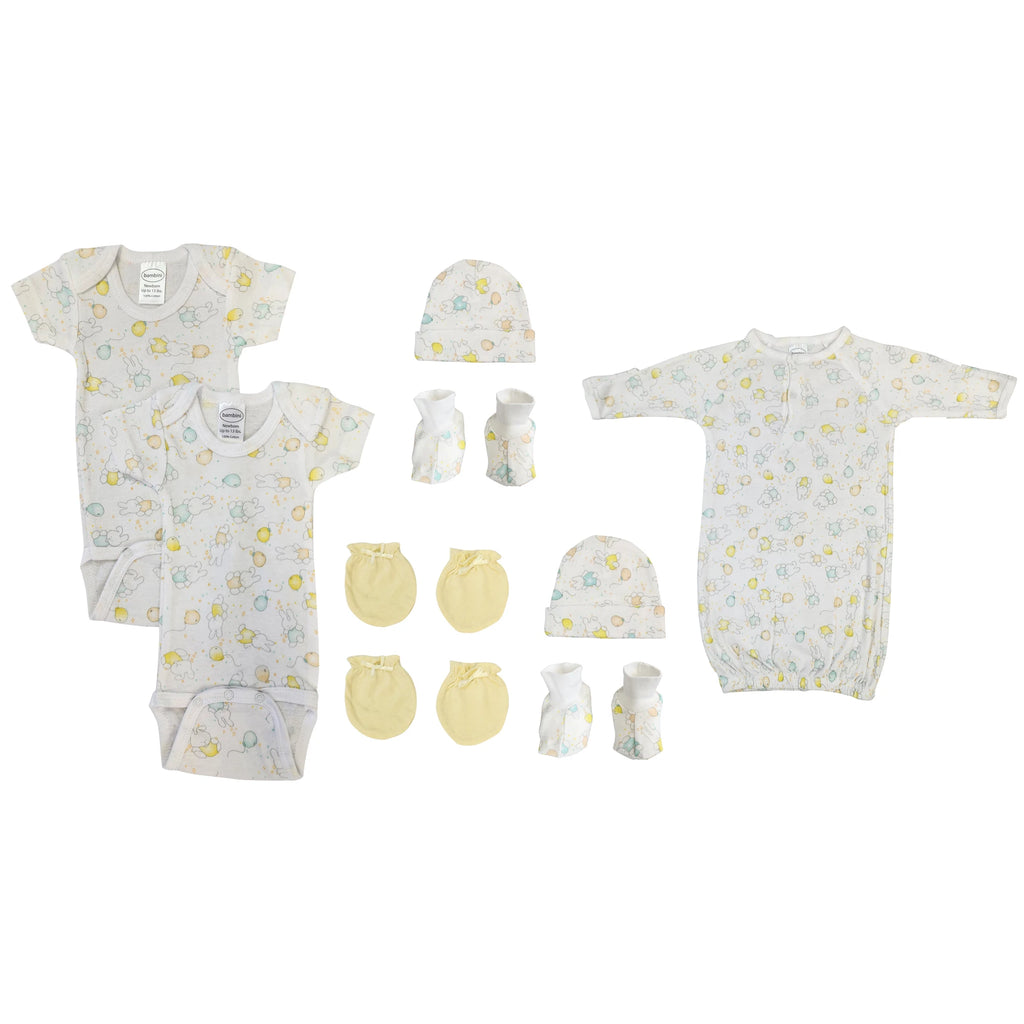 UD2 Neugeborenen-Bekleidungssets Unisex 9-teilig Musselinstoff 100% Baumwolle inkl. 2er-Pack 3er-Pack für Jungen NC_0660 für 6 Monate Herbst
