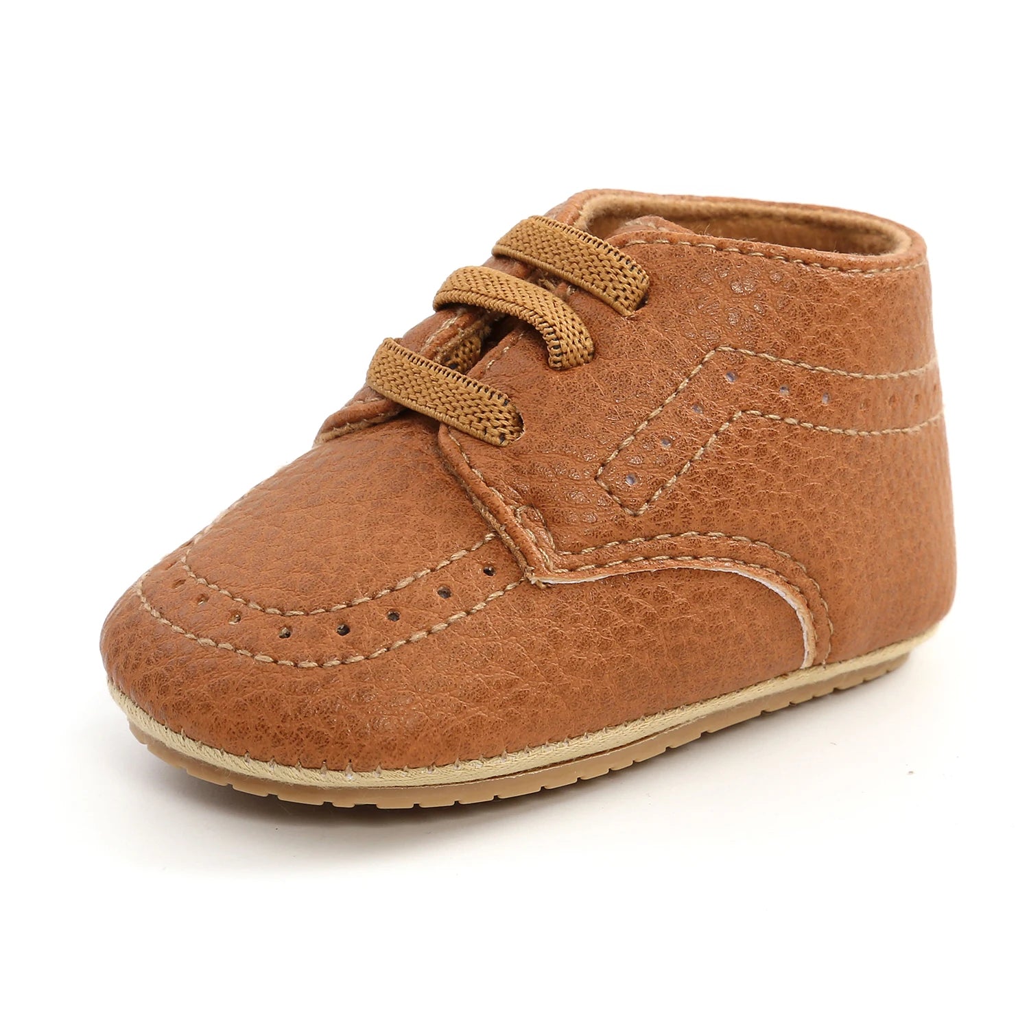 New Baby Shoes Leather Dress Shoes Baby Boy Girl Shoes Rubber Sole Anti-slip Toddler First Walkers Newborn Crib Shoes Moccasins