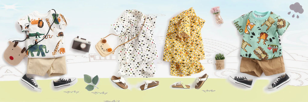 Sanlutoz Cute Infants Boys Clothing Sets Cotton Short Sleeve Baby Tops + Shorts 2Pcs Newborn Cartoon Clothes