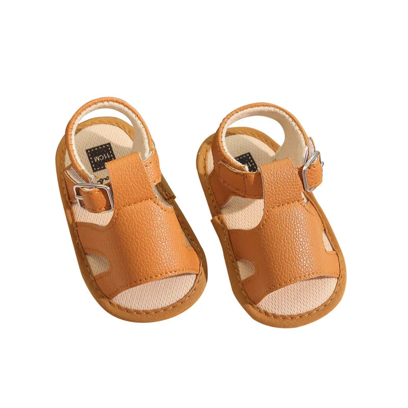 0-1 Year Old Baby Shoes Soft-Soled Arch Support Hook Loop Sandals Breathable Anti-Slip 6-12 Months Boy Toddler Shoes Summer