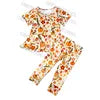 DH ODM Conjuntos De Chicas Custom New Style Toddler Girls Peplum Top Biker Shorts Leggings Outfit Newborn Baby Clothing Sets