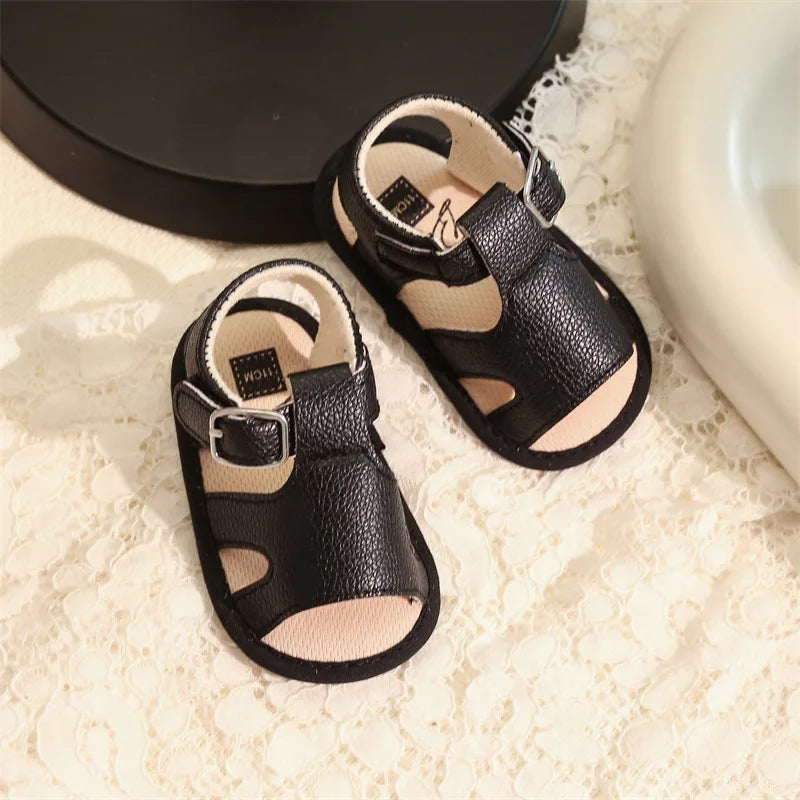 0-1 Year Old Baby Shoes Soft-Soled Arch Support Hook Loop Sandals Breathable Anti-Slip 6-12 Months Boy Toddler Shoes Summer