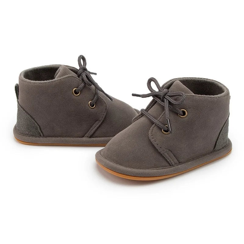 KIDSUN Zapatos de Bebé Niños Clásico Algodón Antideslizante Suela Blanda Suela de Goma Botas para Niñas Pequeñas Zapatillas de Cuna Primeros Pasos 3 Colores