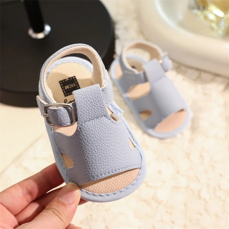 0-1 Year Old Baby Shoes Soft-Soled Arch Support Hook Loop Sandals Breathable Anti-Slip 6-12 Months Boy Toddler Shoes Summer
