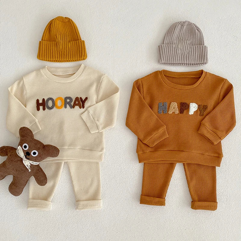 Spring Fashion Baby Clothing Baby Girl Boy Clothes Set Newborn Sweatshirt + Pants Kids Suit Outfit Costume Sets Accessories