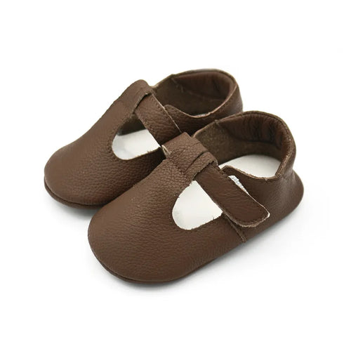 Genuine Leather first walker with T-Strap for Babies and Toddlers anti slip baby shoes for 0-24 month