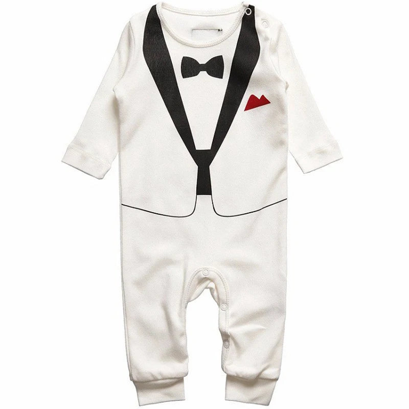Primavera Otoño Moda Ropa de Bebé Niño Algodón Bebé Niña Pelele Manga Larga Mono Bebé Trajes de Una Pieza