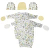 UD2 Conjunto de 7 piezas de bata unisex para recién nacido 100% algodón Ropa cómoda para bebé para invierno otoño Conjunto de 2 piezas estilo Ins NC_0732