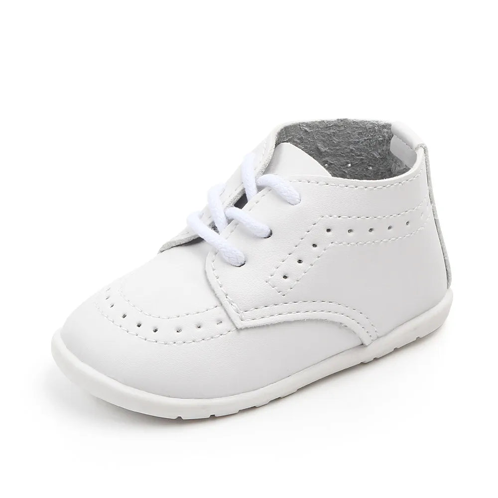 New Baby Shoes Leather Dress Shoes Baby Boy Girl Shoes Rubber Sole Anti-slip Toddler First Walkers Newborn Crib Shoes Moccasins