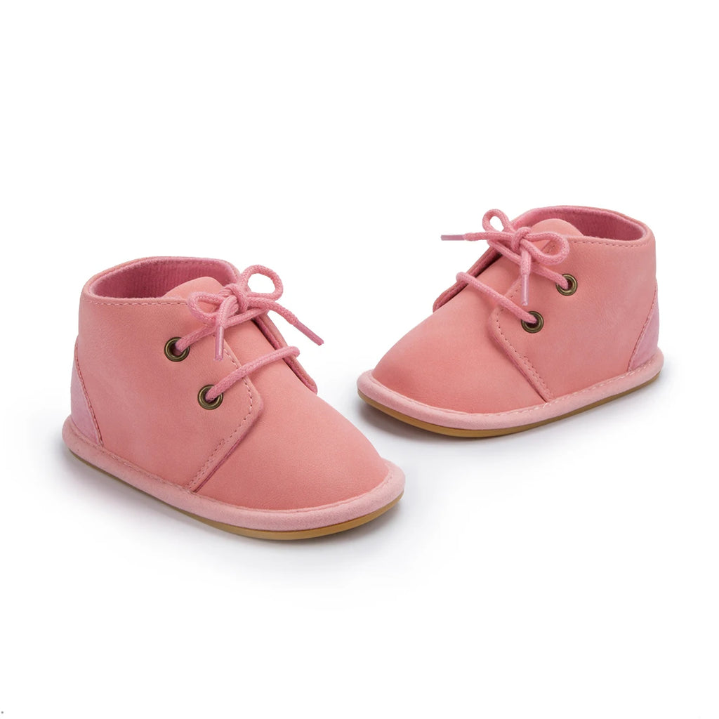 KIDSUN Zapatos de Bebé Niños Clásico Algodón Antideslizante Suela Blanda Suela de Goma Botas para Niñas Pequeñas Zapatillas de Cuna Primeros Pasos 3 Colores