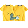 2022 Mother Kids Family Matching Outfit T-Shirts Clothes 100% Cotton Short Sleeve Dinosaurs Cartoon Parent Girls Boys Clothing